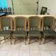 4 vintage rattan and bamboo chairs