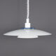 Suspension montante et descendante en métal blanc design danois, années 1980