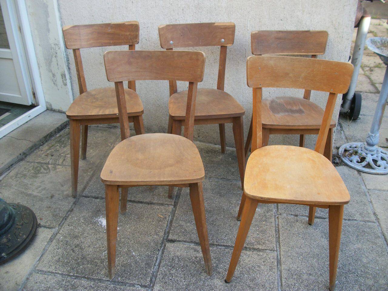 Série de 5 chaises Vintage