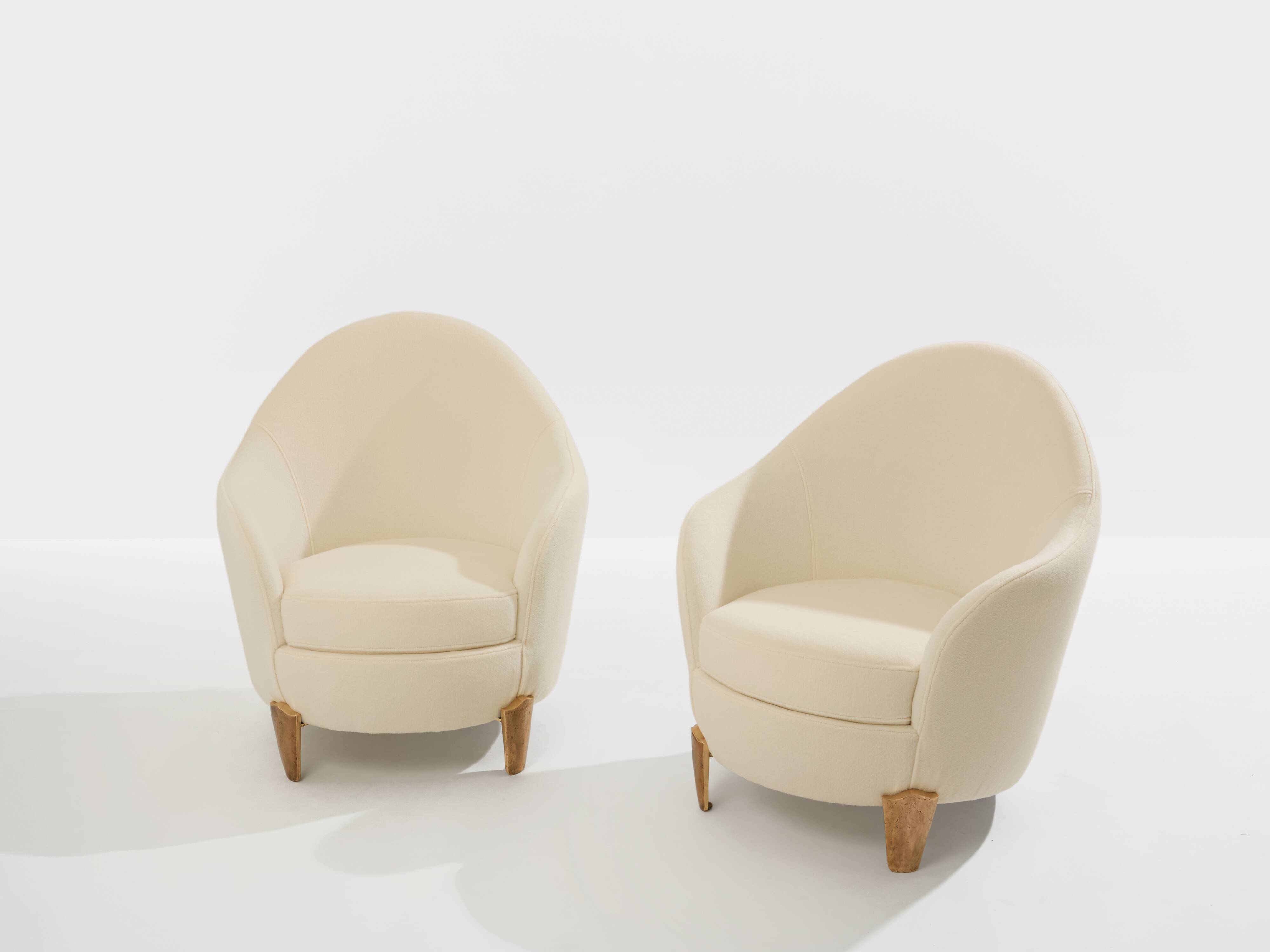 Garouste & Bonetti Koala armchairs in bronze and alpaca 1995
