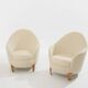 Garouste & Bonetti Koala armchairs in bronze and alpaca 1995