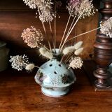 Signed ceramic flower-picker vase