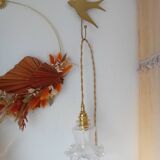Vintage glass hanging lamp