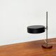 Mid-century minimalist table lamp with a teak veneer base, 1960s.