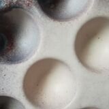6 glazed ceramic snail plates
