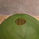 Large vintage marbled green glass lampshade – star-shaped flower design – 35 cm