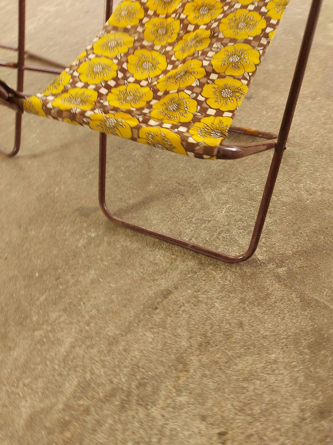 2 vintage folding camping chairs