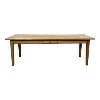 Table de ferme anglaise en pitch pin , fabrication des années 80