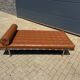 Knoll barcelona daybed mies van der rohe in cognac venezia leather, as new