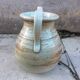 Jar or vase in blue earth 33 x 29 cm