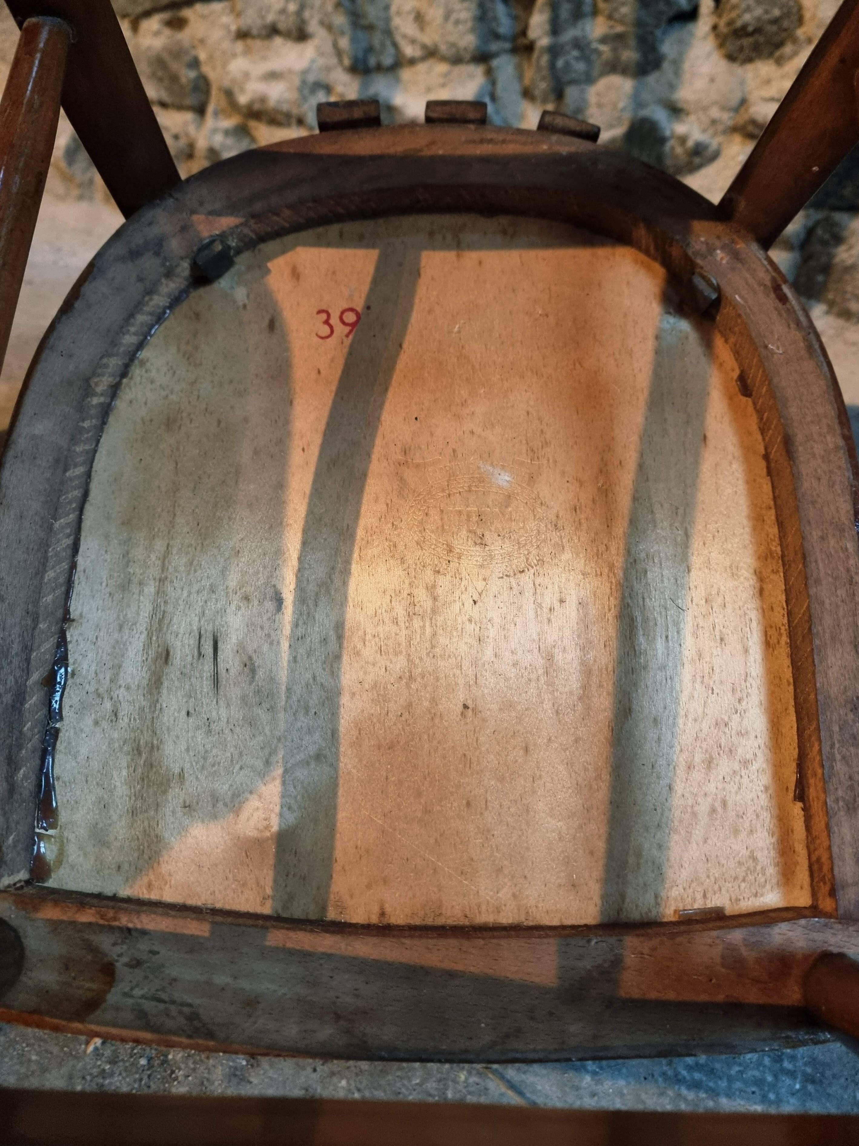 Pair of Luterma beechwood bistro chairs, early 20th century – Made in Estonia