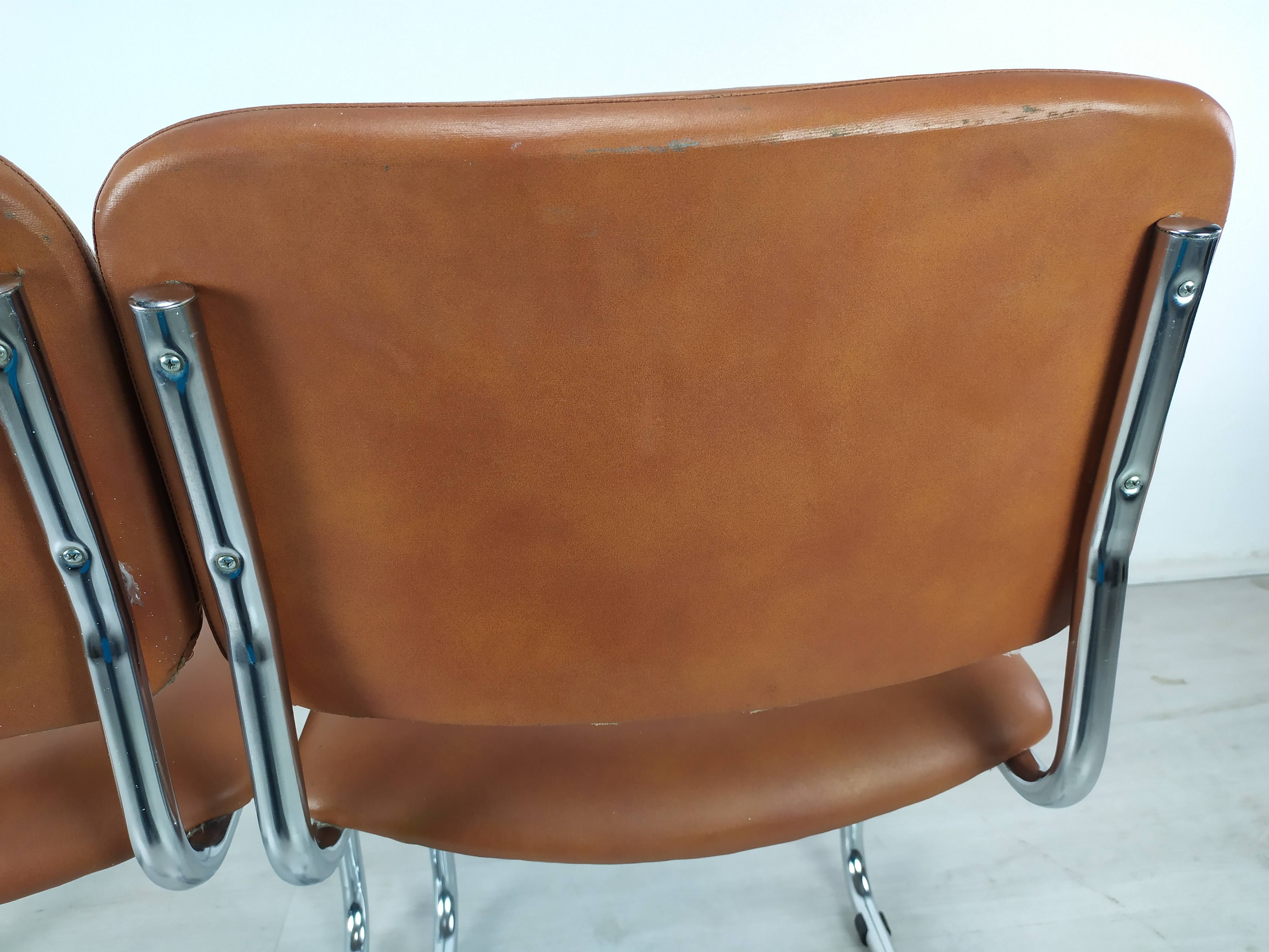 Imitation leather chairs