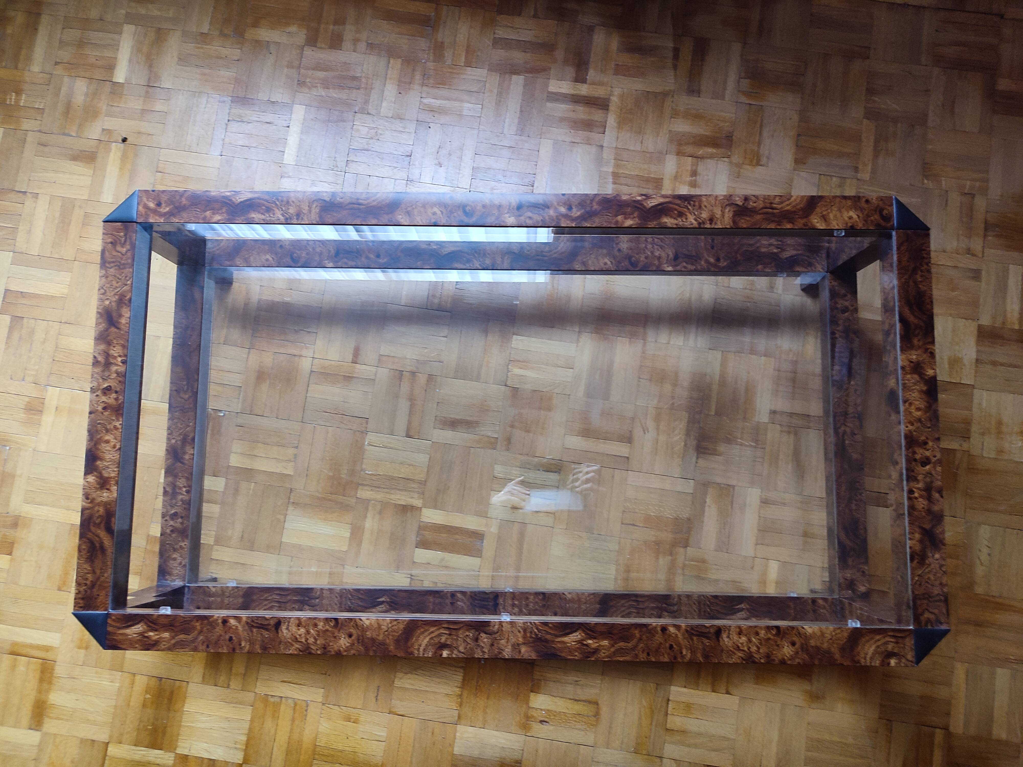 vintage elm burl coffee table