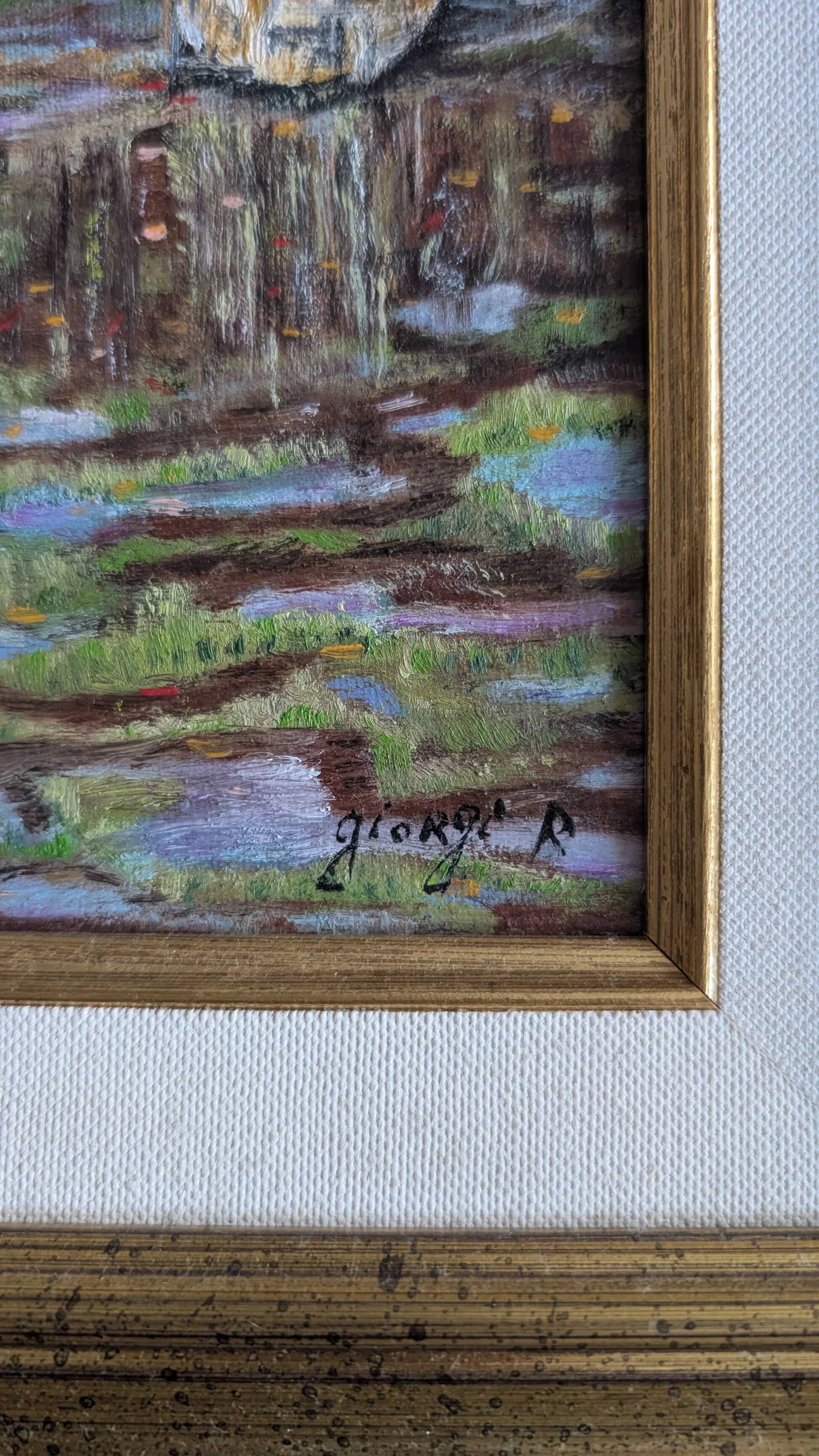 Oil painting – Village scene