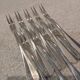 9 silver-plated snail forks by silversmith J Brille, 15.9 cm