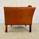 Mid-century vintage Scandinavian leather lounge chair in cognac leather