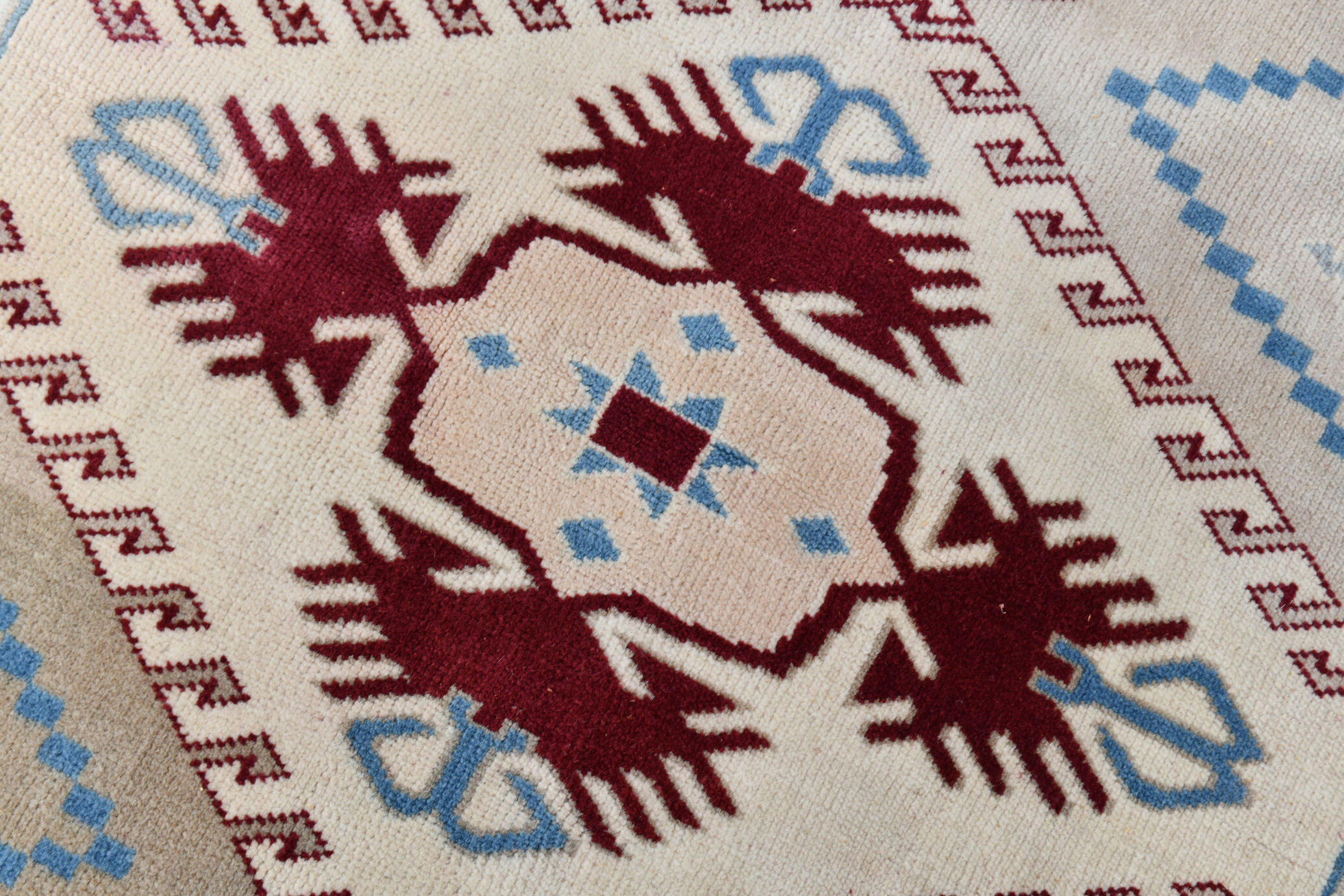 2x7 Oushak Sky Blue Runner Rug, 77x226Cm