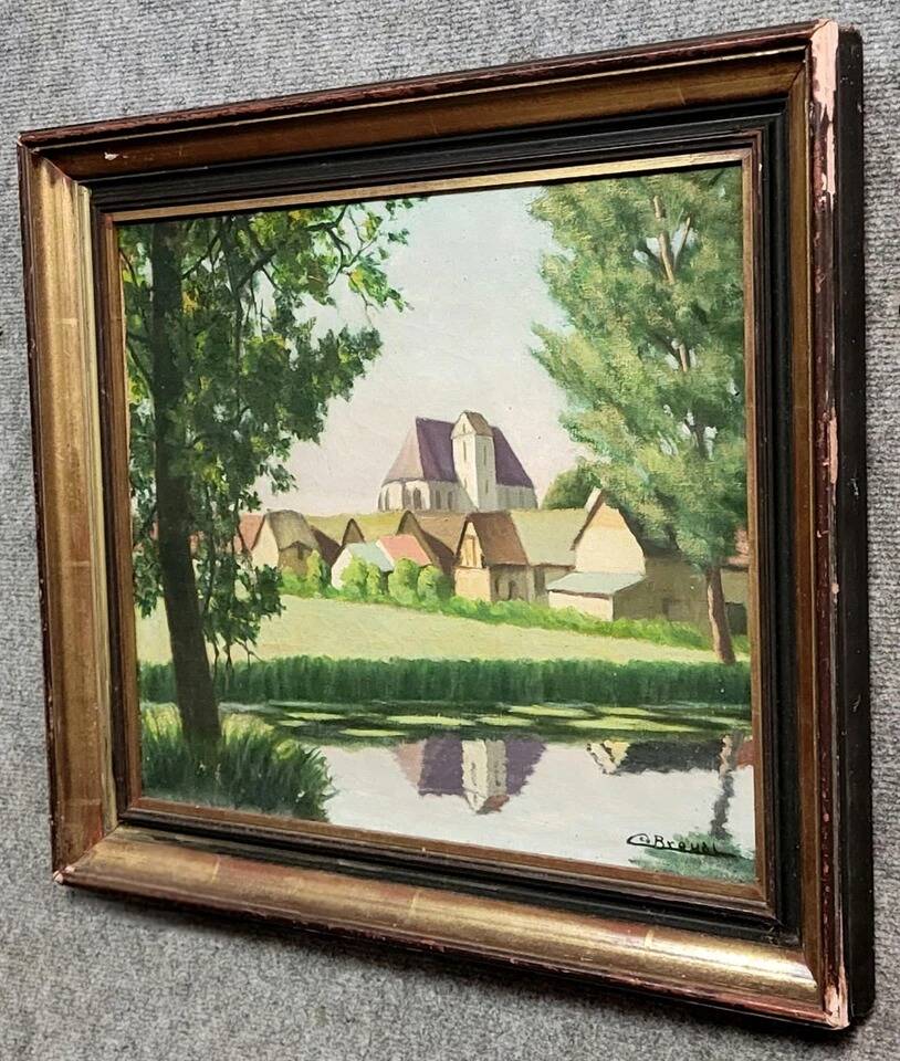 Oil painting on canvas, signed, 20th century, circa 1940