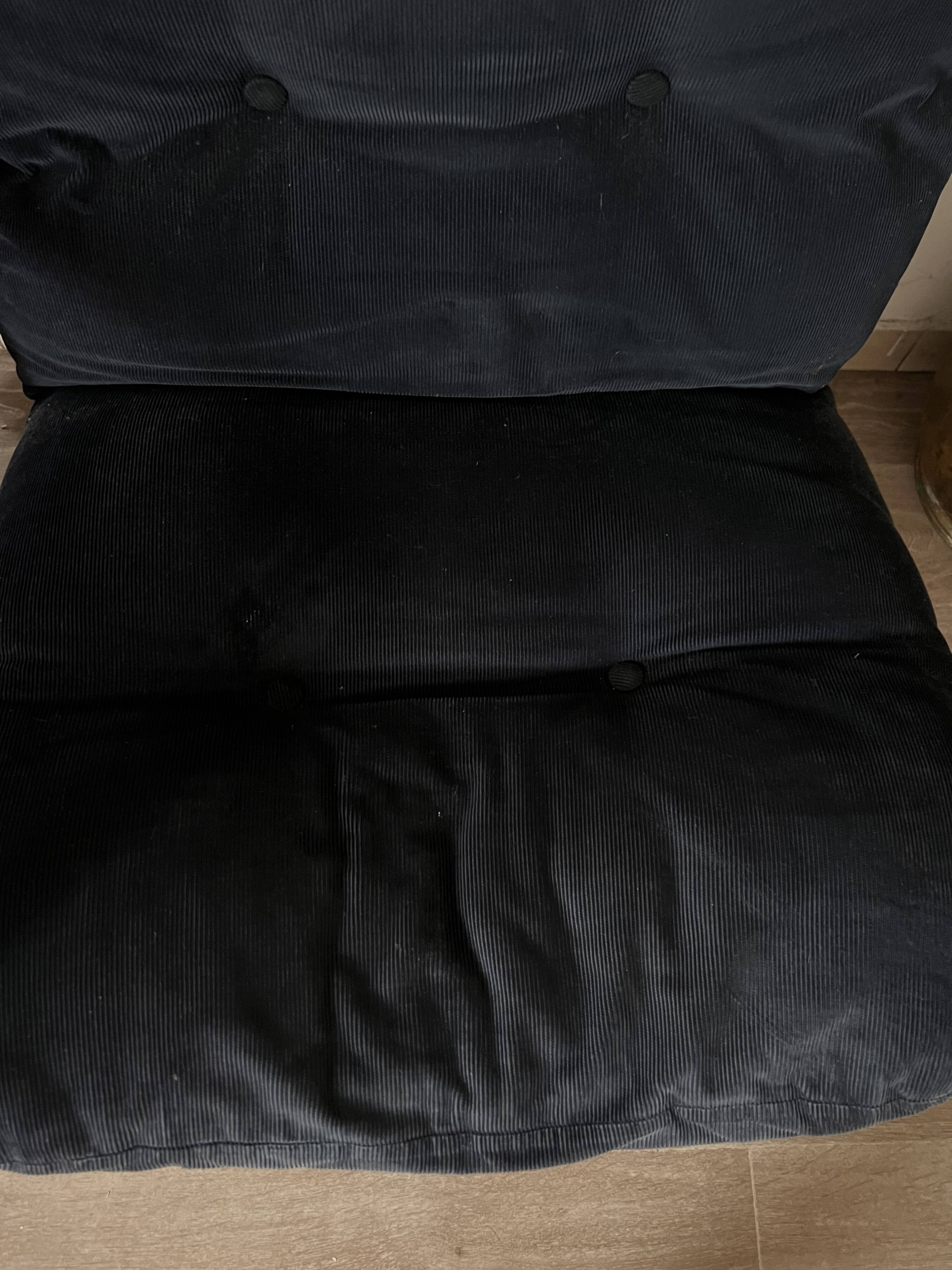Fauteuil IKEA vintage velours et tube