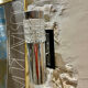 Sciolari style chrome and glass wall light