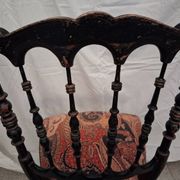 Chaise Napoléon III en bois noirci