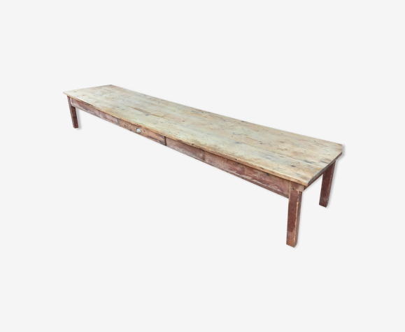 Table basse bois brut