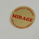 Miroir rond Mirage Arnaldo Radaelli orange années 70