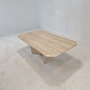Italian Coffee Table in Travertine, 1980s