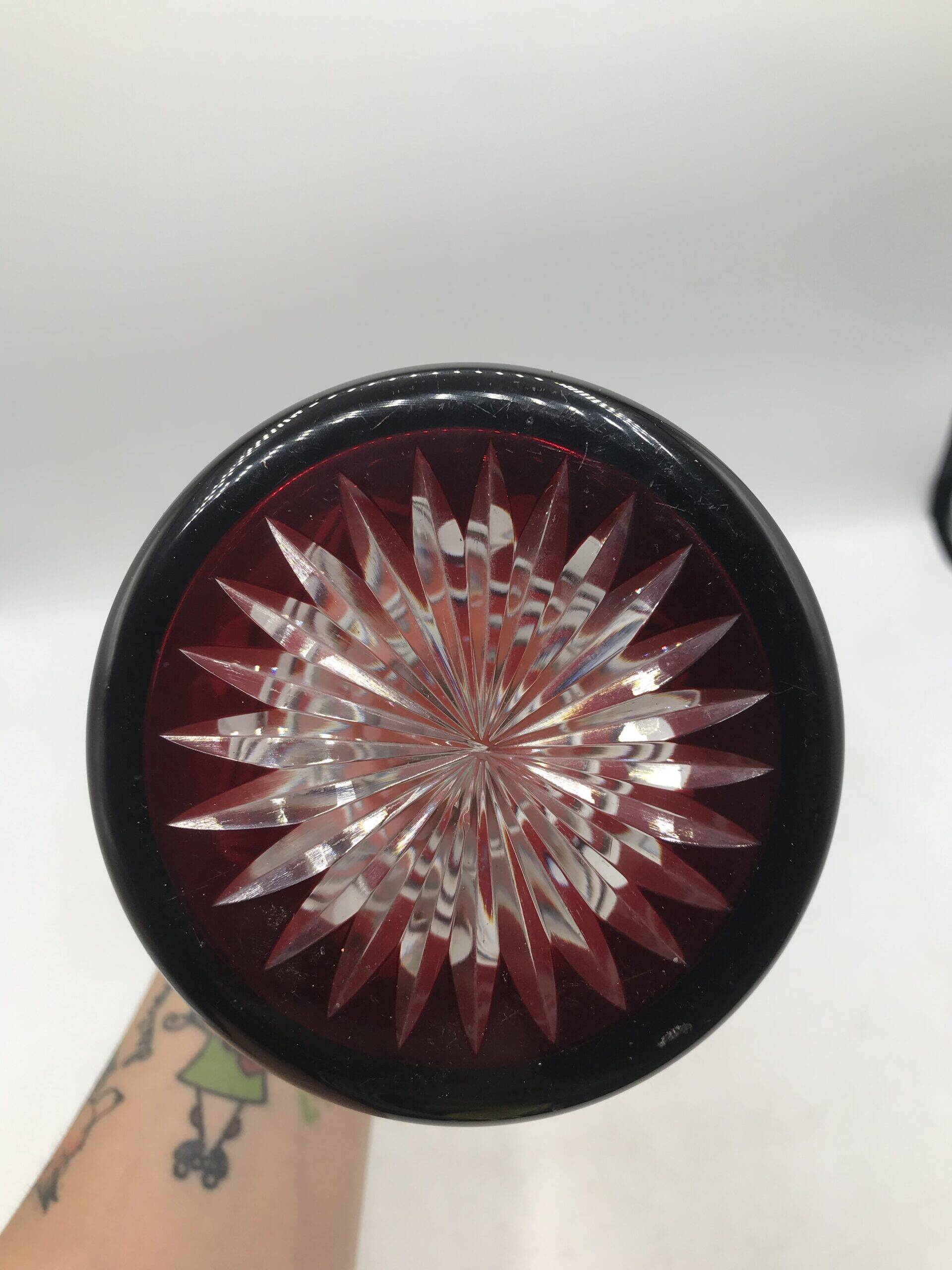 Art Deco crystal carafe Val Saint Lambert