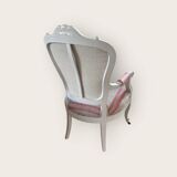 Louis Philippe style armchair, completely reupholstered