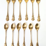 Lot small brass spoons