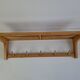 Uluv czechoslovakian mid-century wooden wall coat rack with shelf, 1970