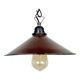 Industrial Dark Red Enamel Factory Pendant Lamp, 1960s