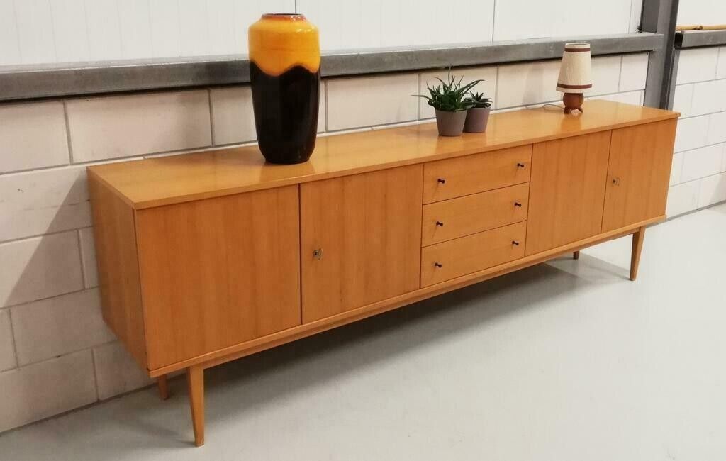 Mid-century vintage enfilade lowboard wall cabinet