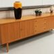 Mid-century vintage enfilade lowboard wall cabinet