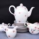 Vintage Volkstedt Germany Porcelain Tea & Caffee Set with Creamer and Sugar