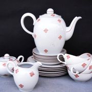 Vintage Volkstedt Germany Porcelain Tea & Caffee Set with Creamer and Sugar