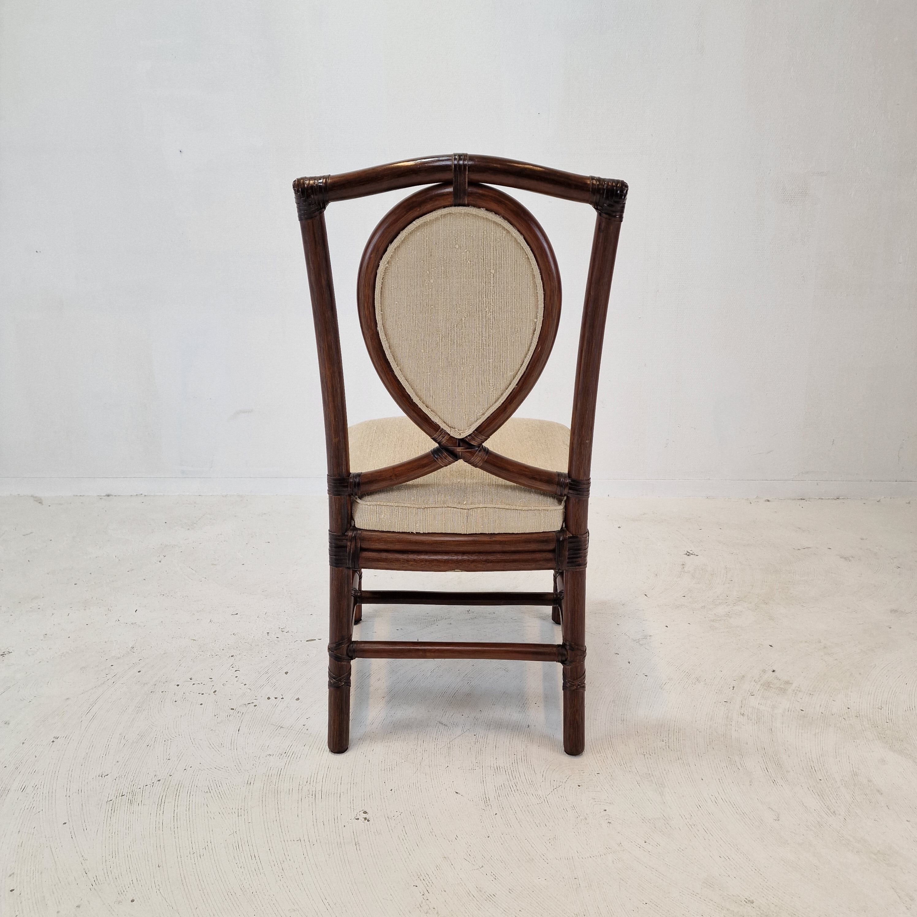 Set of 6 Bamboo Dining Chairs from Gasparucci Italo, 1970s