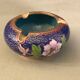 Old ashtray in cloisonné enamel japanese floral decoration