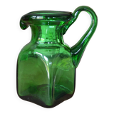 Pichet artisanal en verre vert d'Espagne