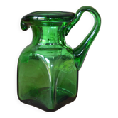 Pichet artisanal en verre vert d'Espagne