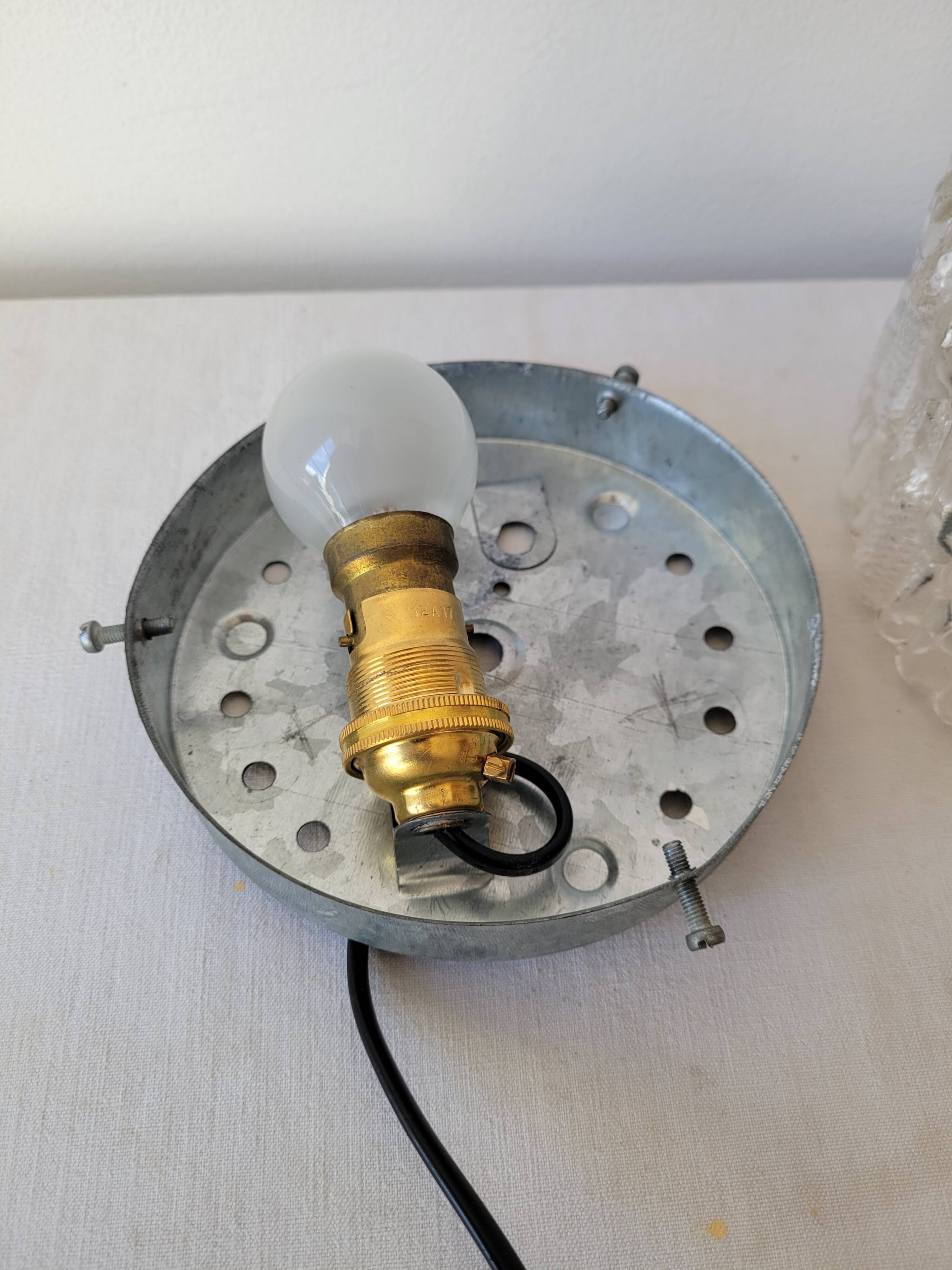 Molded glass ceiling light