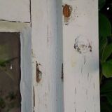 Lot of 4 oak windows H141xL112/117cm old small panes