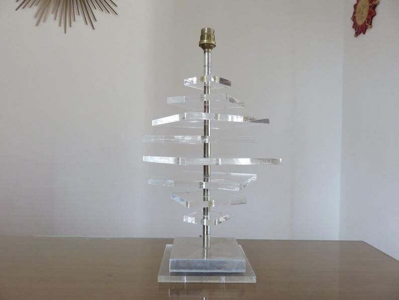 70s Roche Bobois Plexiglas Lamp