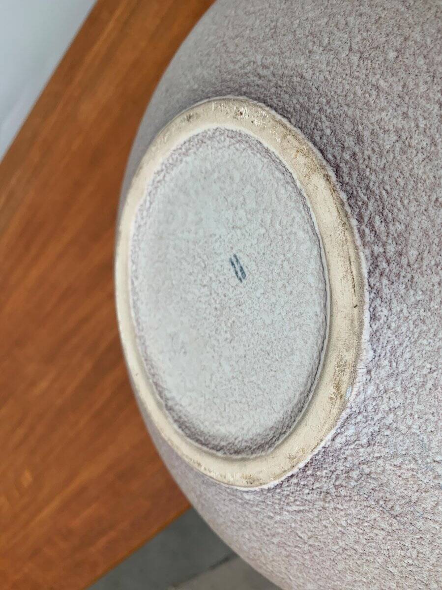 Large vase in German pottery from the mid-century with a crane ornament from Cortendorf.