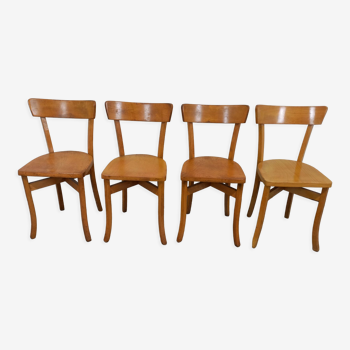 Lot de 4 chaises bistrot vintage