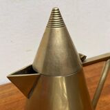 Metal Art Deco teapot, sugar bowl, milk jug, 1960s, set of 3