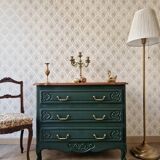 Green vintage chest of drawers