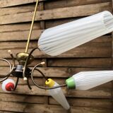 Vintage 6-arm pendant light from the 1960s
