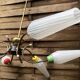 Vintage 6-arm pendant light from the 1960s